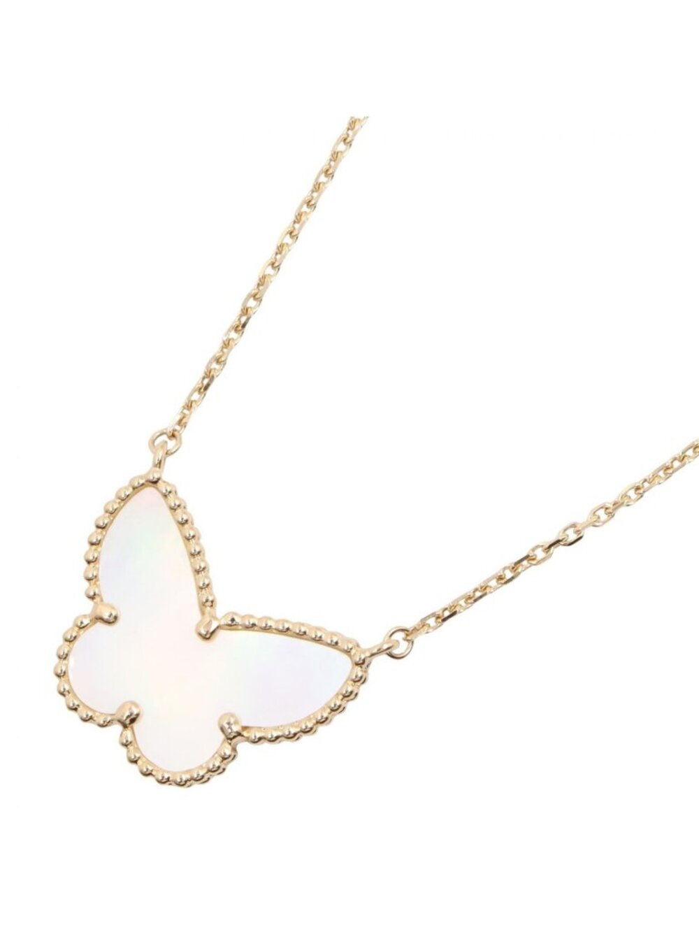 Van Cleef & Arpels Necklace Lucky Alhambra Papillon Mother of Pearl 42 18k